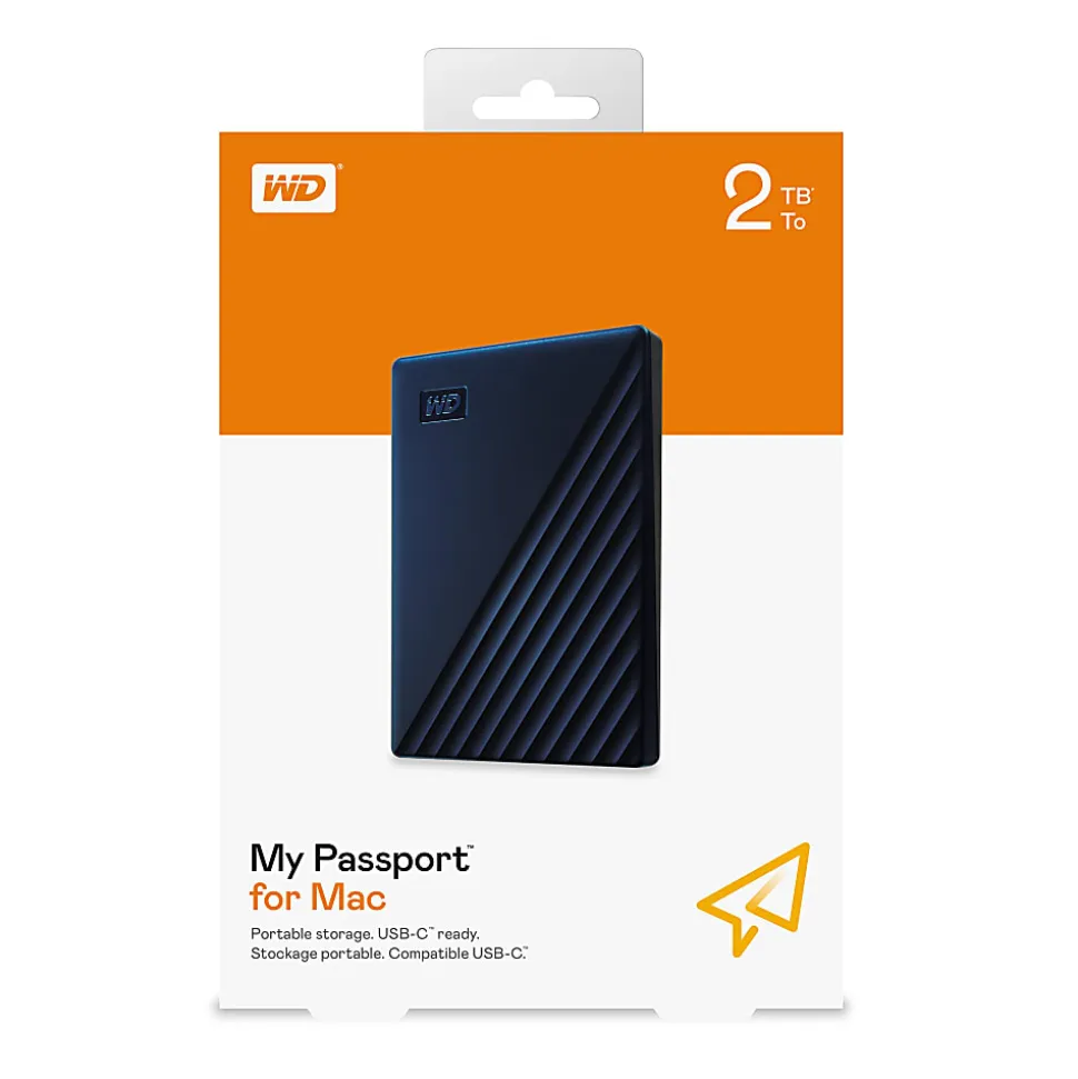 Western Digital My Passport™ Portable HDD For Mac, 2TB, Blue