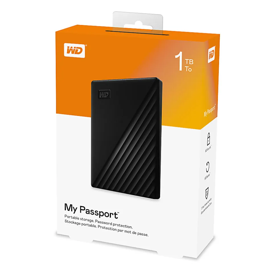 Western Digital My Passport™ Portable HDD, 1TB, Black