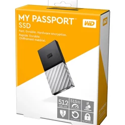 Western Digital My Passport™ Portable SSD, 512GB, Black/Silver