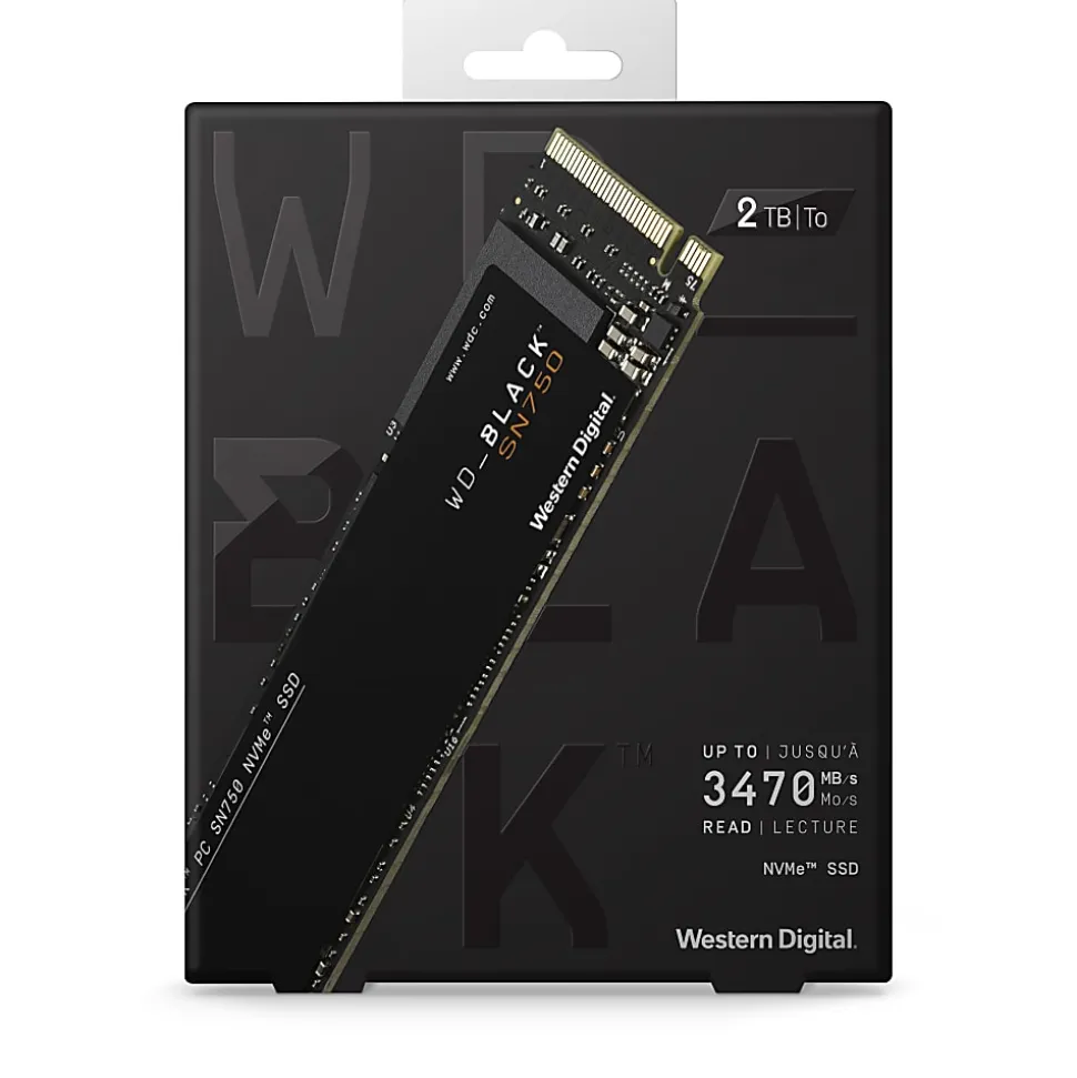 Western Digital WD_BLACK SN750 NVMe SSD, 2TB, Black