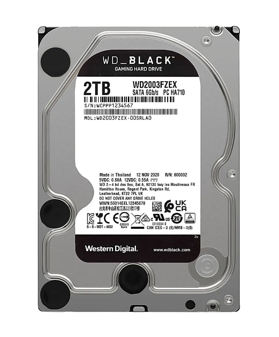 Western Digital® WD Black™ SATA Internal Hard Drive, 2TB, Black