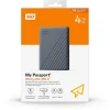 Western Digital WD My Passport® Portable Hard Drive, 4TB, Silicon Gray