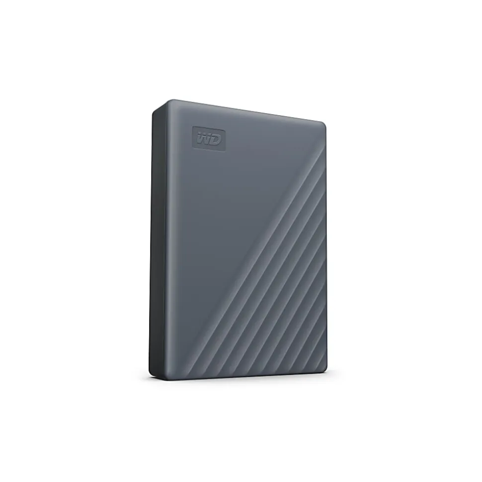 Western Digital WD My Passport® Portable Hard Drive, 4TB, Silicon Gray