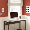 Whalen® Cecile 48”W Writing Desk, Snowdrift White/Walnut