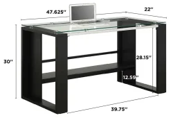 Whalen® Jasper Collection 48”W Writing Desk, Espresso
