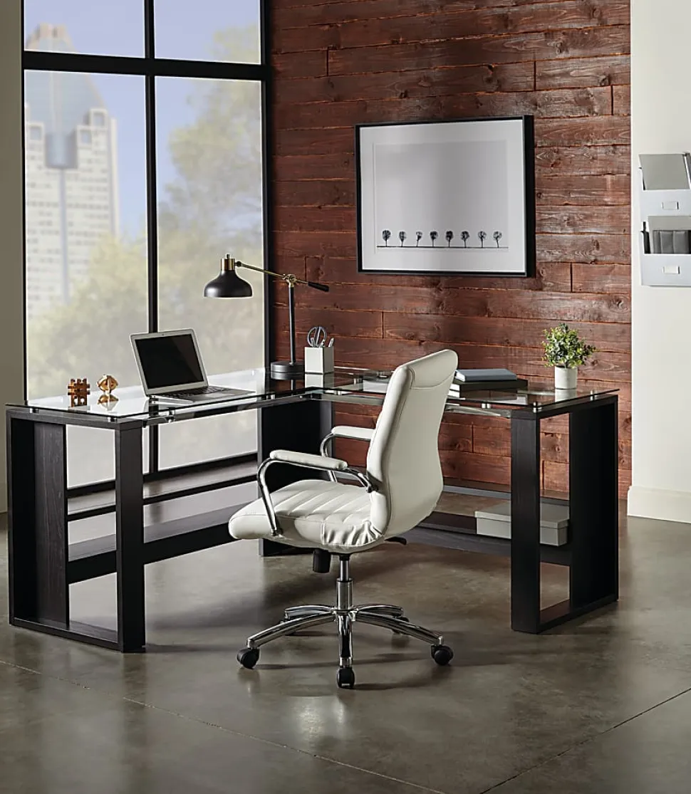 Whalen® Jasper 60"W L-Shape Corner Desk, Espresso