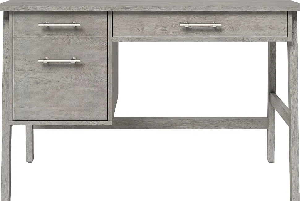 Whalen® Marilla 48"W Wood Pedestal Computer Desk, Driftwood Gray