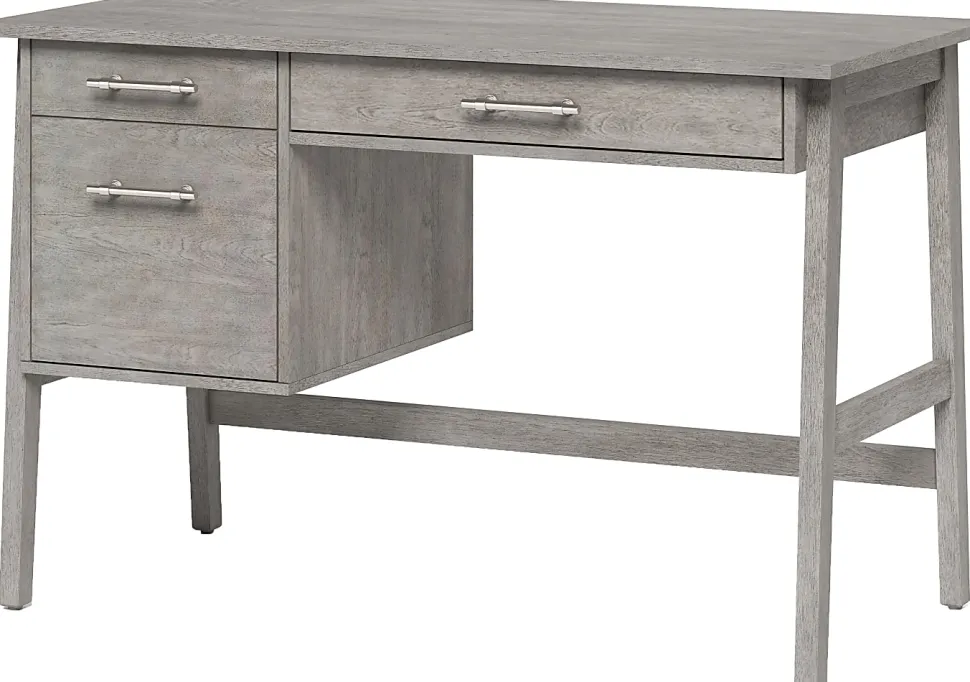 Whalen® Marilla 48"W Wood Pedestal Computer Desk, Driftwood Gray