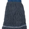 Wilen E-Line Looped End Mop, Large, 5" Headband, Blue
