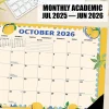 Willow Creek Press Academic Monthly Desk Pad Calendar, 17" x 12", Mediterranean Moments, July 2026-June 2027, Total Qty 1