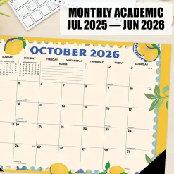 Willow Creek Press Academic Monthly Desk Pad Calendar, 17" x 12", Mediterranean Moments, July 2026-June 2027, Total Qty 1
