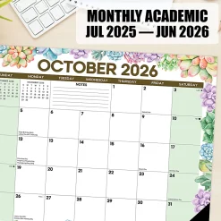 2026-2027 Willow Creek Press Academic Monthly Desk Pad Calendar, 17