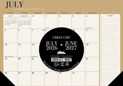 Willow Creek Press Academic Monthly Desk Pad Calendar, 17" x 12", Urban Chic, July 2026 - June 2027, Total Qty 1