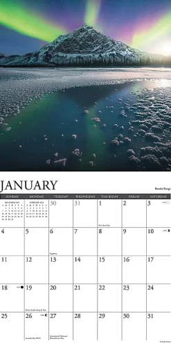 2026 Willow Creek Press Art & Design Monthly Wall Calendar, 12" x 12", Alaska, January To December, 55311