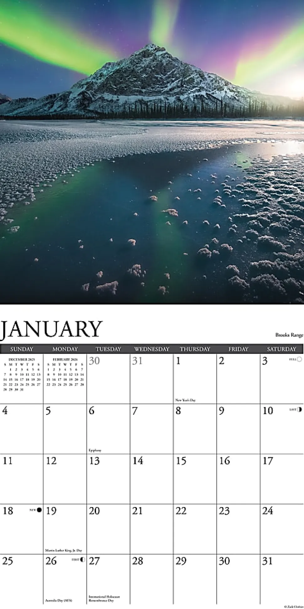 2026 Willow Creek Press Art & Design Monthly Wall Calendar, 12" x 12", Alaska, January To December, 55311