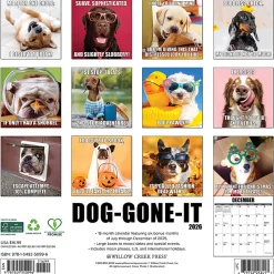 2026 Willow Creek Press Humor & Comics Monthly Wall Calendar, 12
