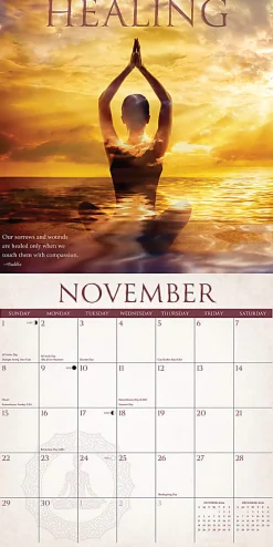 2026 Willow Creek Press Inspirational Monthly Wall Calendar, 12" x 12", Meditation, January To December, 51887