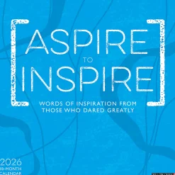 2026 Willow Creek Press Inspirational Monthly Wall Calendar, 12" x 12", Aspire to Inspire, January To December, 49945