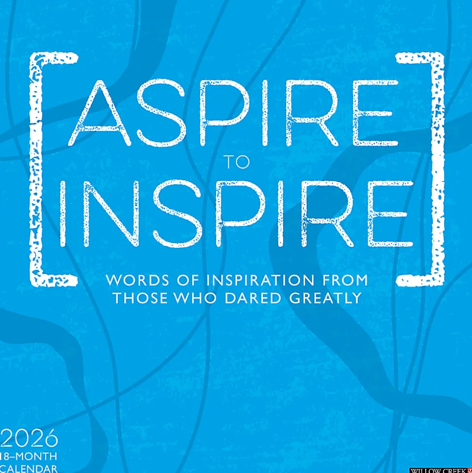 2026 Willow Creek Press Inspirational Monthly Wall Calendar, 12" x 12", Aspire to Inspire, January To December, 49945