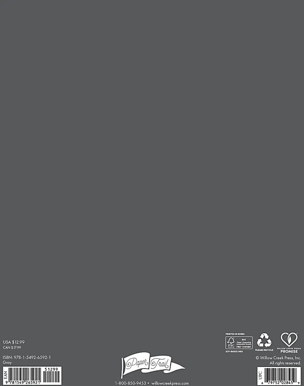 Willow Creek Press Monthly Academic Booklet Planner, 7-1/2" x 9-1/2", Graphite Grid, July 2026 - June 2027, Total Qty 1