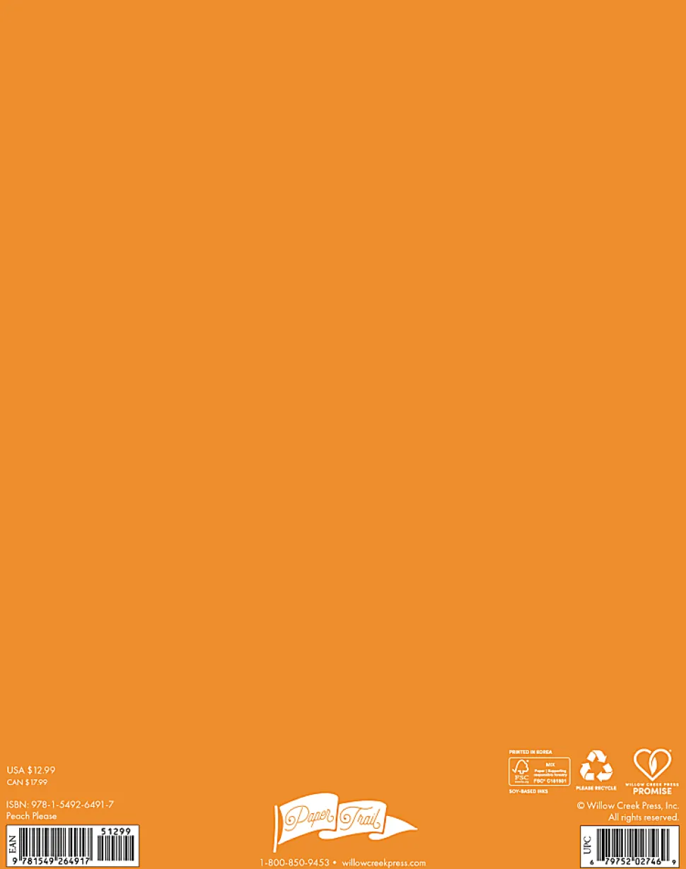 Willow Creek Press Monthly Academic Booklet Planner, 7-1/2" x 9-1/2", Peach Please, July 2026 - June 2027, Total Qty 1