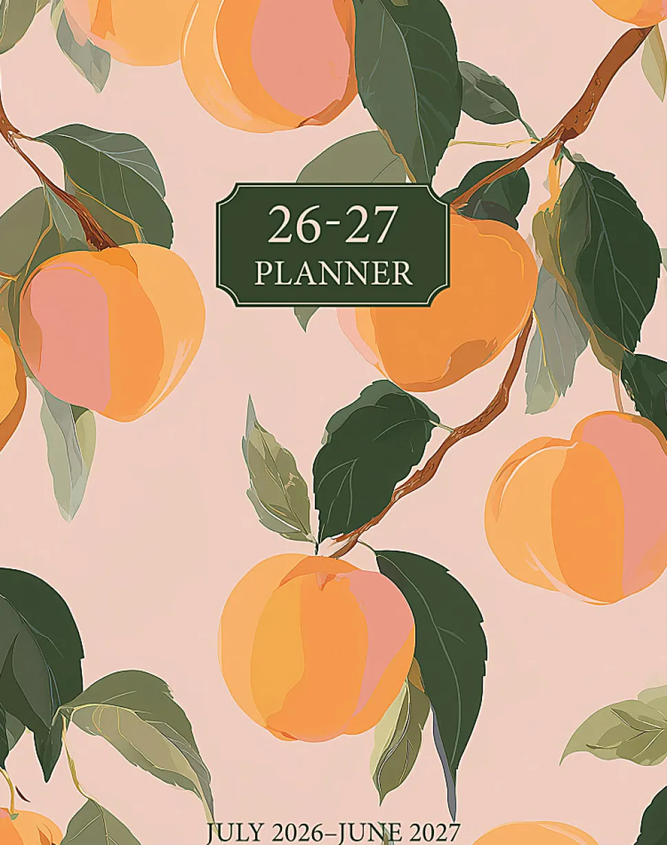 Willow Creek Press Monthly Academic Booklet Planner, 7-1/2" x 9-1/2", Peach Please, July 2026 - June 2027, Total Qty 1