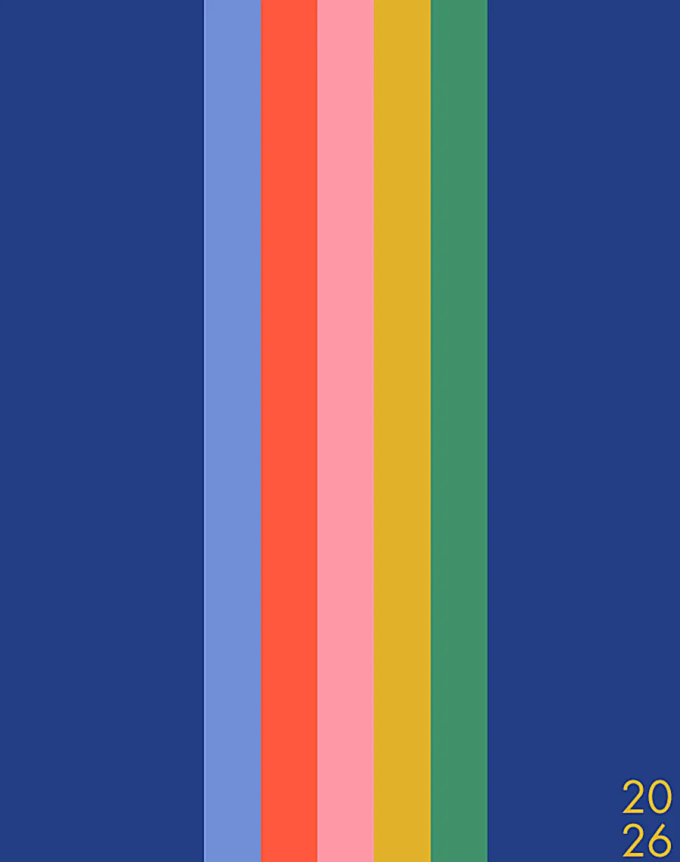 2026 Willow Creek Press Monthly Booklet Planner, 7-1/2" x 9-1/2", Bold Stripe, January To December, 58510