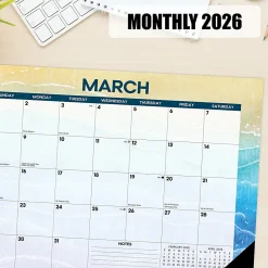 2026 Willow Creek Press Monthly Desk Pad Calendar, 12