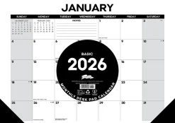 2026 Willow Creek Press Monthly Desk Pad Calendar, 12" x 17", Basic, January To December, 57063