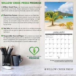 2026 Willow Creek Press Monthly Mini Wall Calendar, 7" x 7", Bad Dad Jokes, January To December, 53454