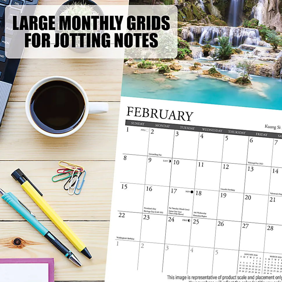 2026 Willow Creek Press Monthly Mini Wall Calendar, 7" x 7", Bad Dad Jokes, January To December, 53454