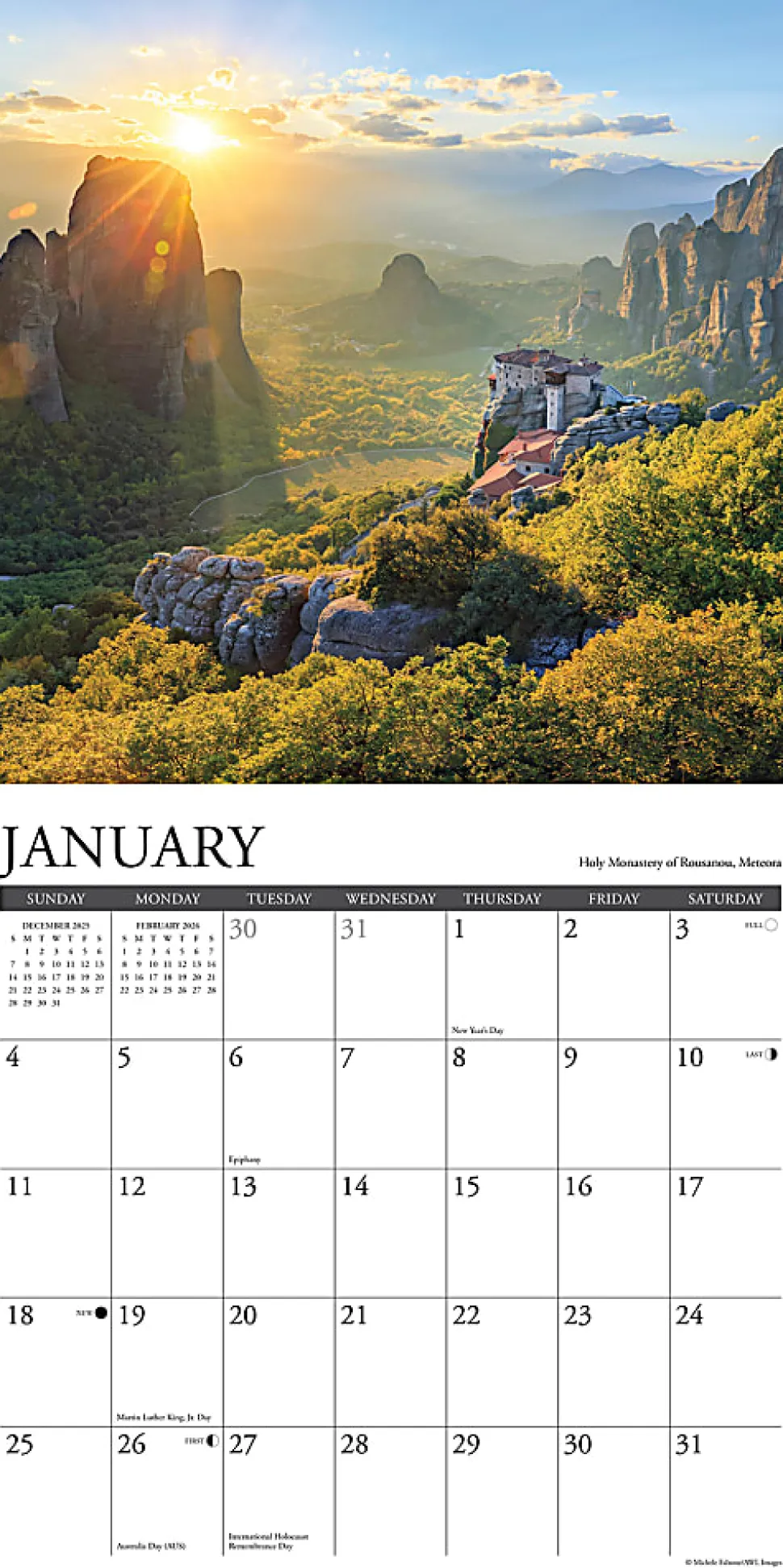 2026 Willow Creek Press Monthly Wall Calendar, 12" x 12", Greece, January To December, O51382