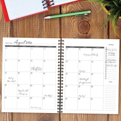 Willow Creek Press 12-Month Undated Budget/Finance Monthly Tracker Planner, 8-1/2" x 11", Black