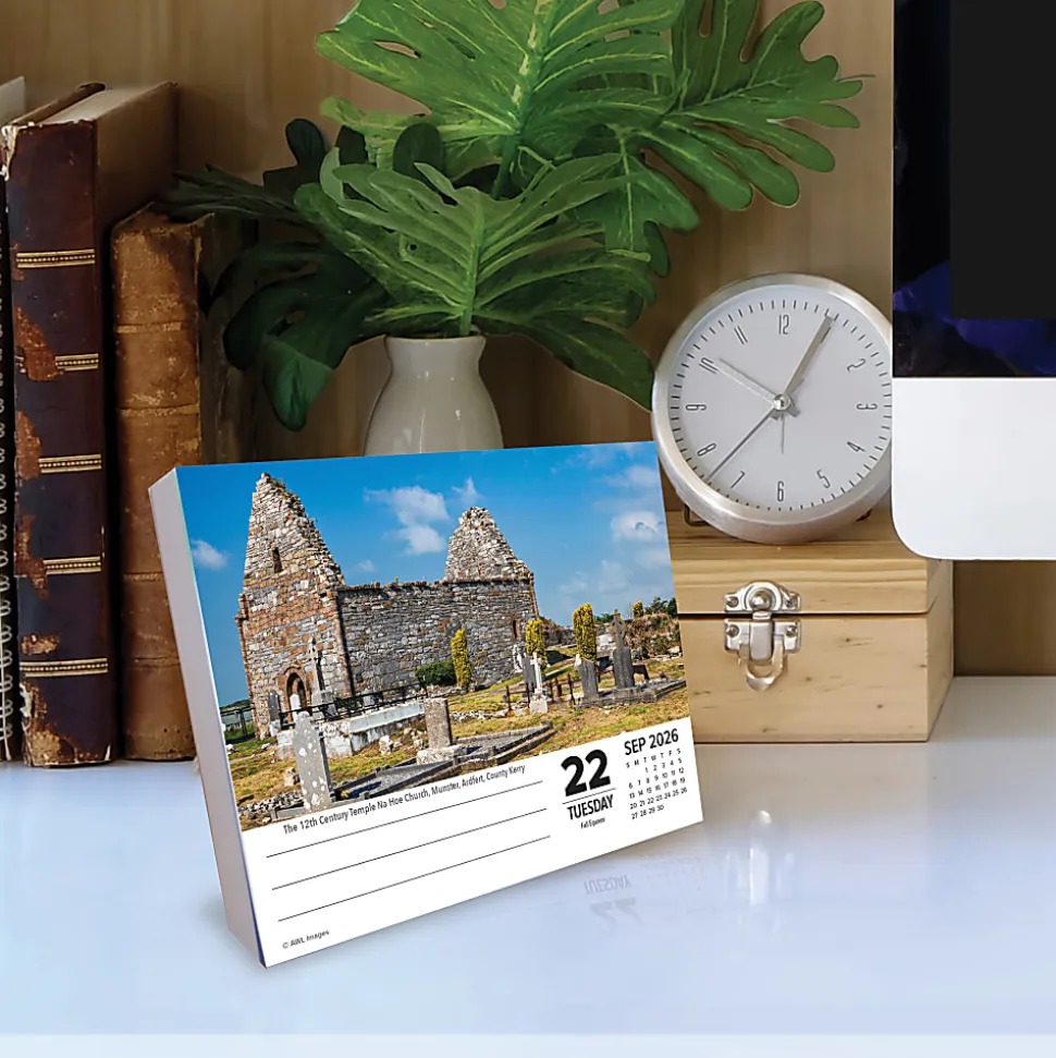 2026 Willow Creek Press Page-A-Day Daily Desk Calendar, 6-1/4" x 5-1/2", Ireland, January To December, 54239