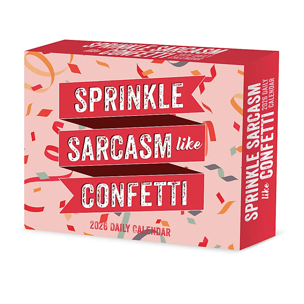 2026 Willow Creek Press Page-A-Day Daily Desk Calendar, 6-1/4" x 5-1/2", Sprinkle Sarcasm Like Confetti, January To December, 54420