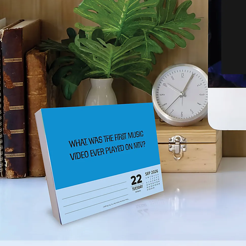 2026 Willow Creek Press Page-A-Day Daily Desk Calendar, 6-1/4" x 5-1/2", Trivia Night, January To December, 54468