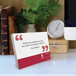 2026 Willow Creek Press Page-A-Day Daily Desk Calendar, 6-1/4" x 5-1/2", Great Leaders, Greatest Quotes, January To December, 54208