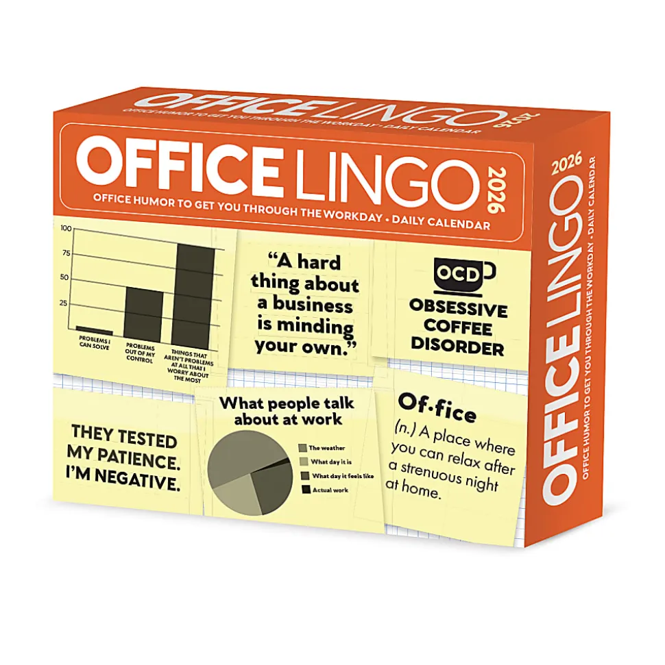2026 Willow Creek Press Page-A-Day Daily Desk Calendar, 6-1/4" x 5-1/2", Office Lingo, January To December, 54345