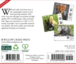2026 Willow Creek Press Page-A-Day Daily Desk Calendar, 6-1/4" x 5-1/2", Baby Animals, January To December, 53928
