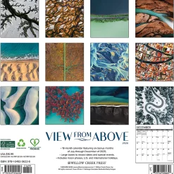 2026 Willow Creek Press Scenic Monthly Wall Calendar, 12" x 12", View From Above, January To December, 56226