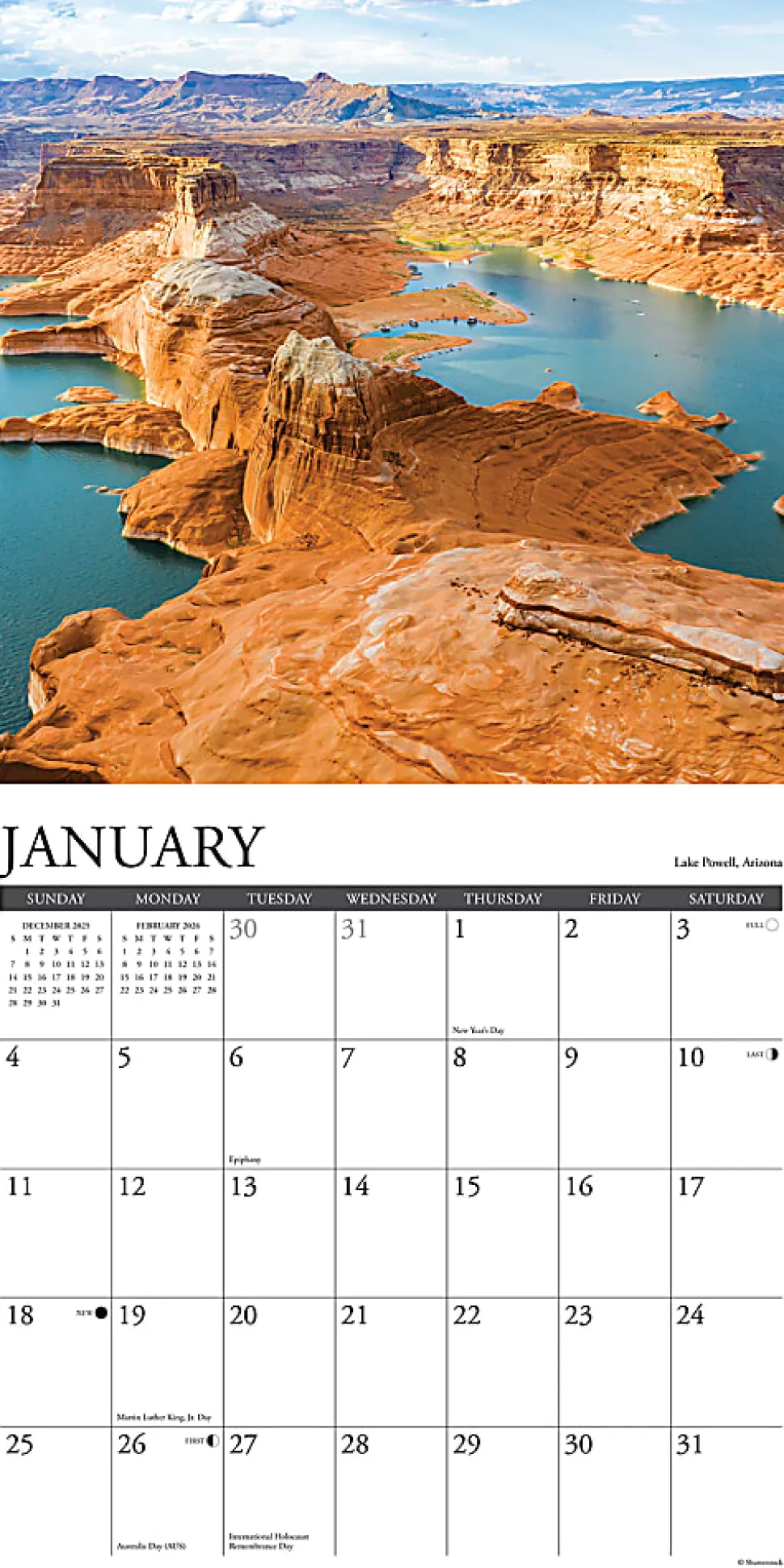 2026 Willow Creek Press Scenic Monthly Wall Calendar, 12" x 12", Southwest, January To December, 56141