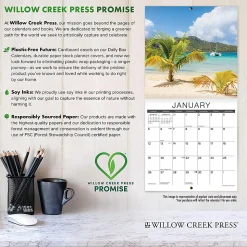 2026 Willow Creek Press Scenic Monthly Wall Calendar, 12" x 12", Wildflowers, January To December, 53294