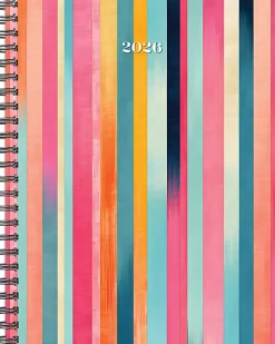 2026 Willow Creek Press Softcover Weekly/Monthly Planner, 6-1/2" x 8-1/2", Happy Stripe, January To December, 56677