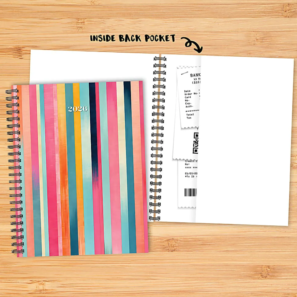 2026 Willow Creek Press Softcover Weekly/Monthly Planner, 6-1/2" x 8-1/2", Happy Stripe, January To December, 56677