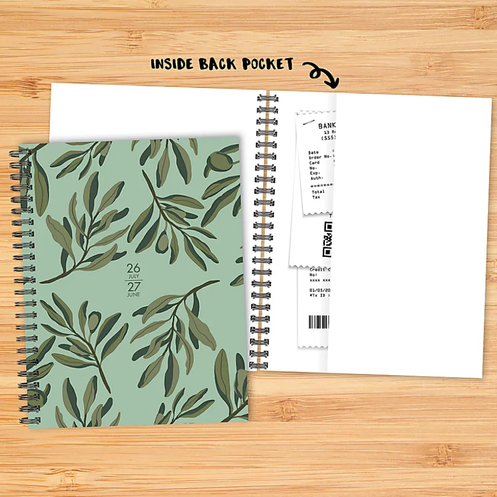 Willow Creek Press Softcover Weekly/Monthly Academic Planner, 8-1/2" x 11", Olive Grove, July 2026 - June 2027, Total Qty 1