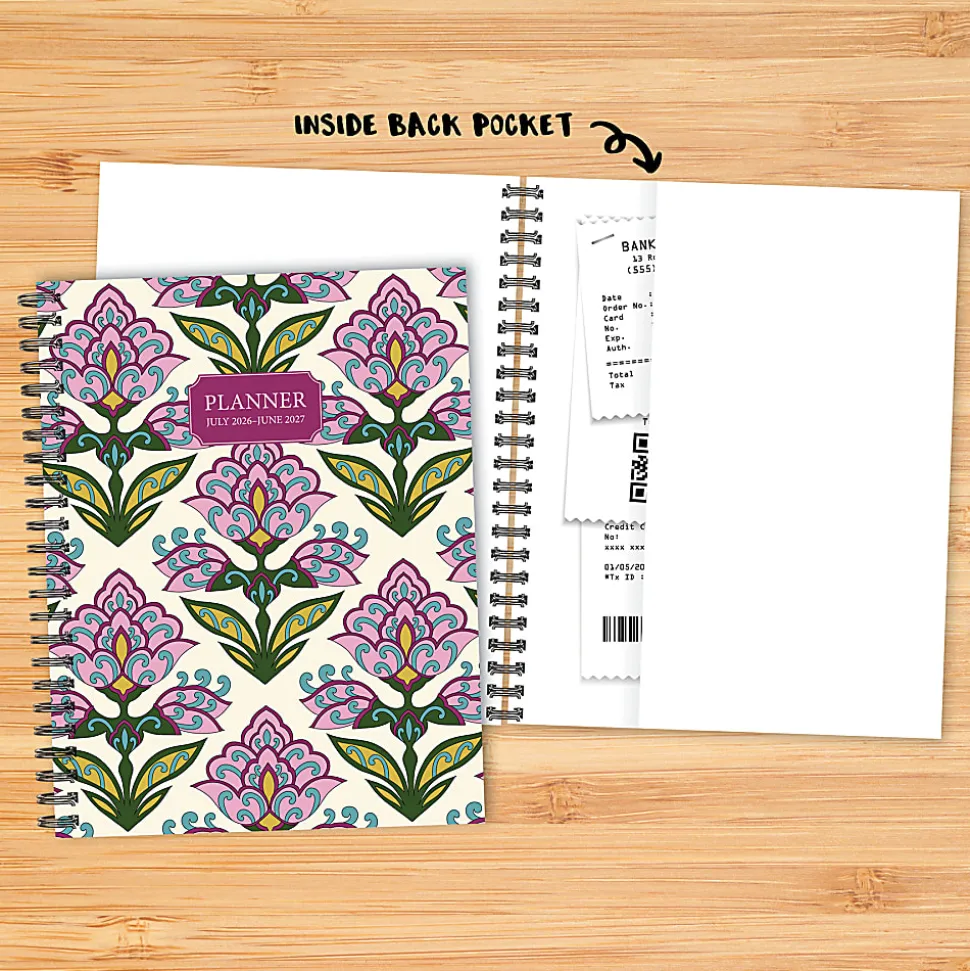 Willow Creek Press Softcover Weekly/Monthly Academic Planner, 8-1/2" x 11", Tulip Flowers, July 2026 - June 2027, Total Qty 1