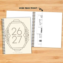Willow Creek Press Softcover Weekly/Monthly Academic Planner, 8-1/2" x 11", Champagne Crest, July 2026 - June 2027, Total Qty 1
