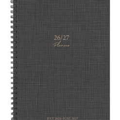 Willow Creek Press Softcover Weekly/Monthly Academic Planner, 8-1/2" x 11", Graphite Grid, July 2026 - June 2027, Total Qty 1