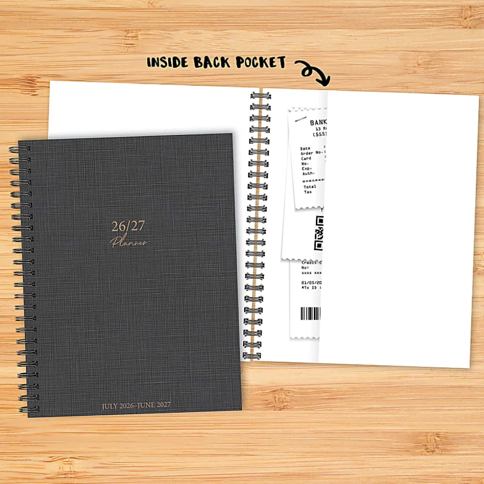Willow Creek Press Softcover Weekly/Monthly Academic Planner, 8-1/2" x 11", Graphite Grid, July 2026 - June 2027, Total Qty 1