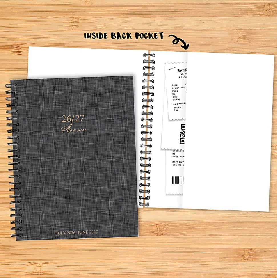 Willow Creek Press Softcover Weekly/Monthly Academic Planner, 8-1/2" x 6-1/2", Black, July 2026 - June 2027, Total Qty 1